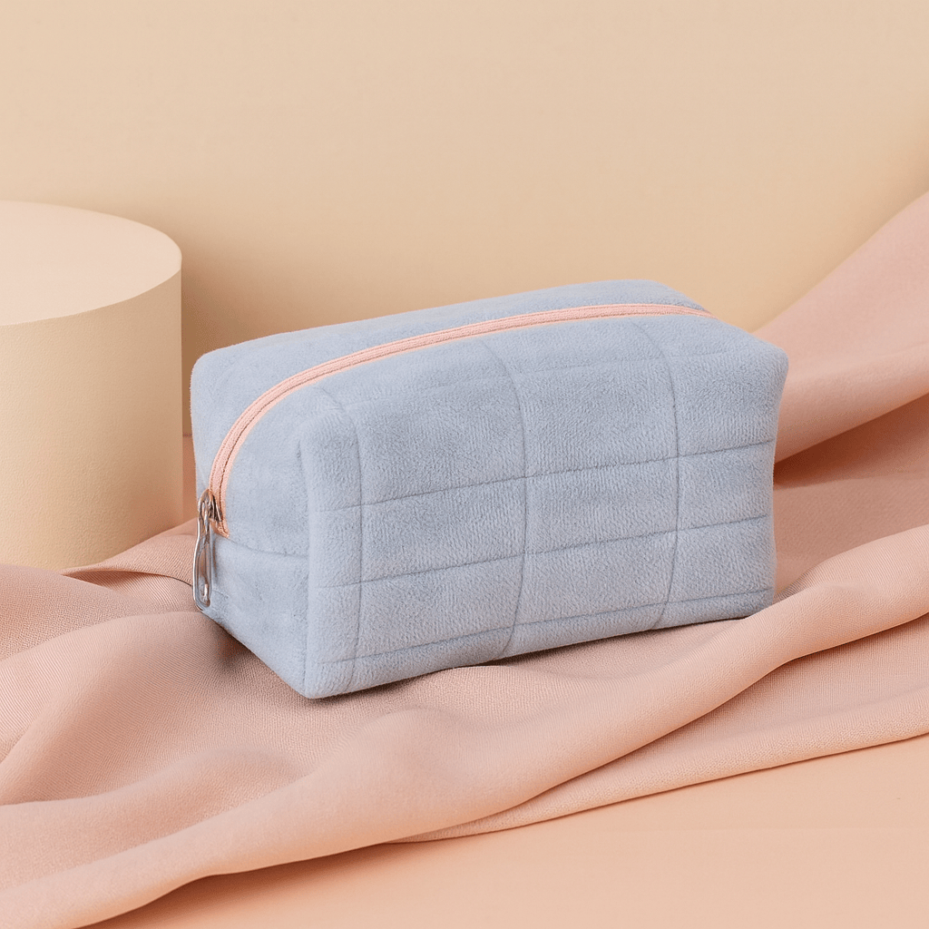 BLUSH & GLOW Bleu Trousse à Maquillage VELOUR