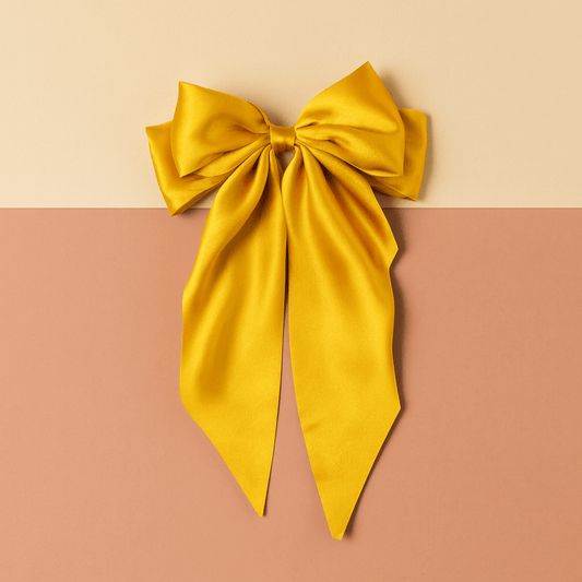 BLUSH & GLOW Jaune Pince à Cheveux BOW'TIE