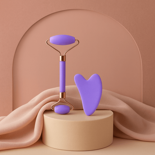 BLUSH & GLOW Quartz Violet Rouleau de Massage GLOW ROLLER