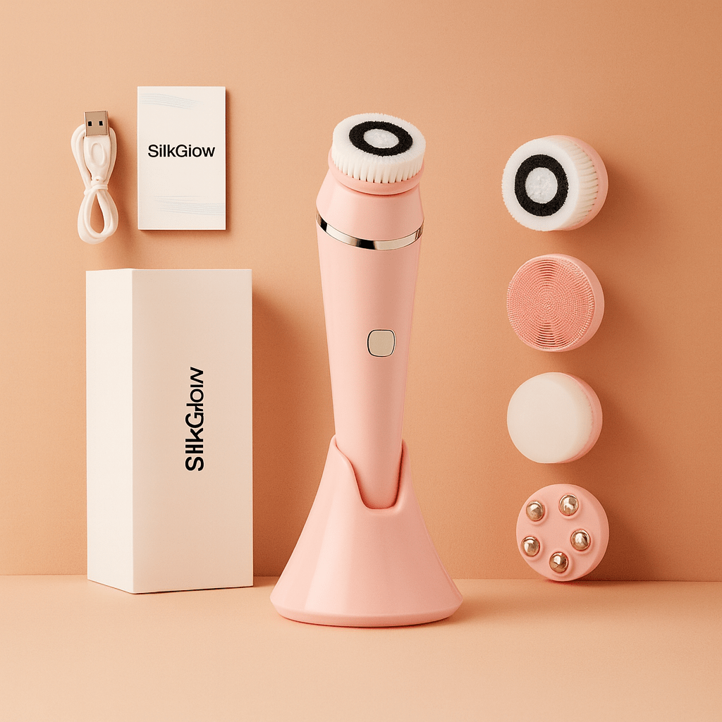 BLUSH & GLOW Rose Brosse à Visage SilkGlow