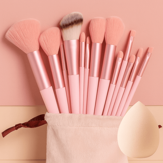 BLUSH & GLOW Rose Poudré Kit Pinceaux Maquillage SHADOW