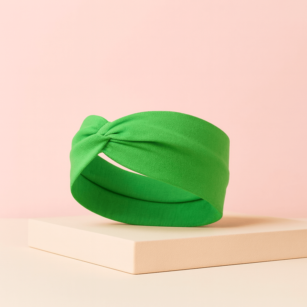 BLUSH & GLOW Vert Bandeau à Cheveux TWIST