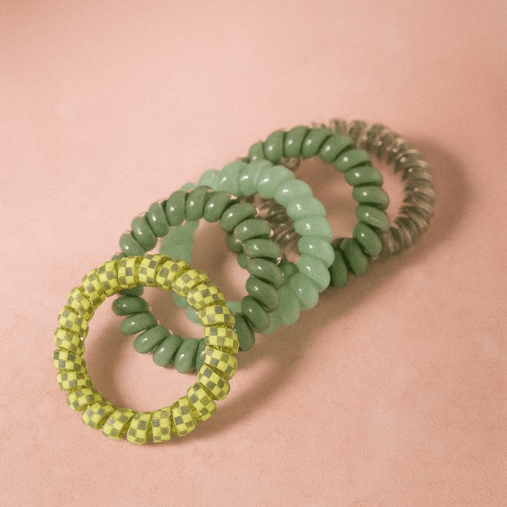 BLUSH & GLOW Vert Élastique à Cheveux TWISTA