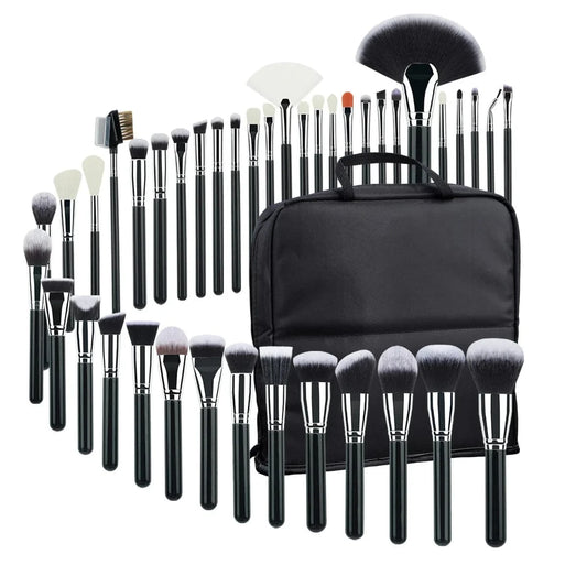 BLUSH & GLOW 40 pcs avec trousse Kit de pinceaux ULTIMATE