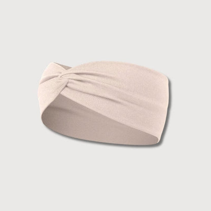 BLUSH & GLOW Beige Bandeau à Cheveux TWIST