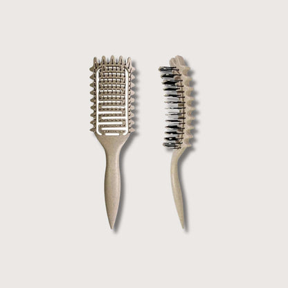 BLUSH & GLOW Beige Brosse à Cheveux CURLY