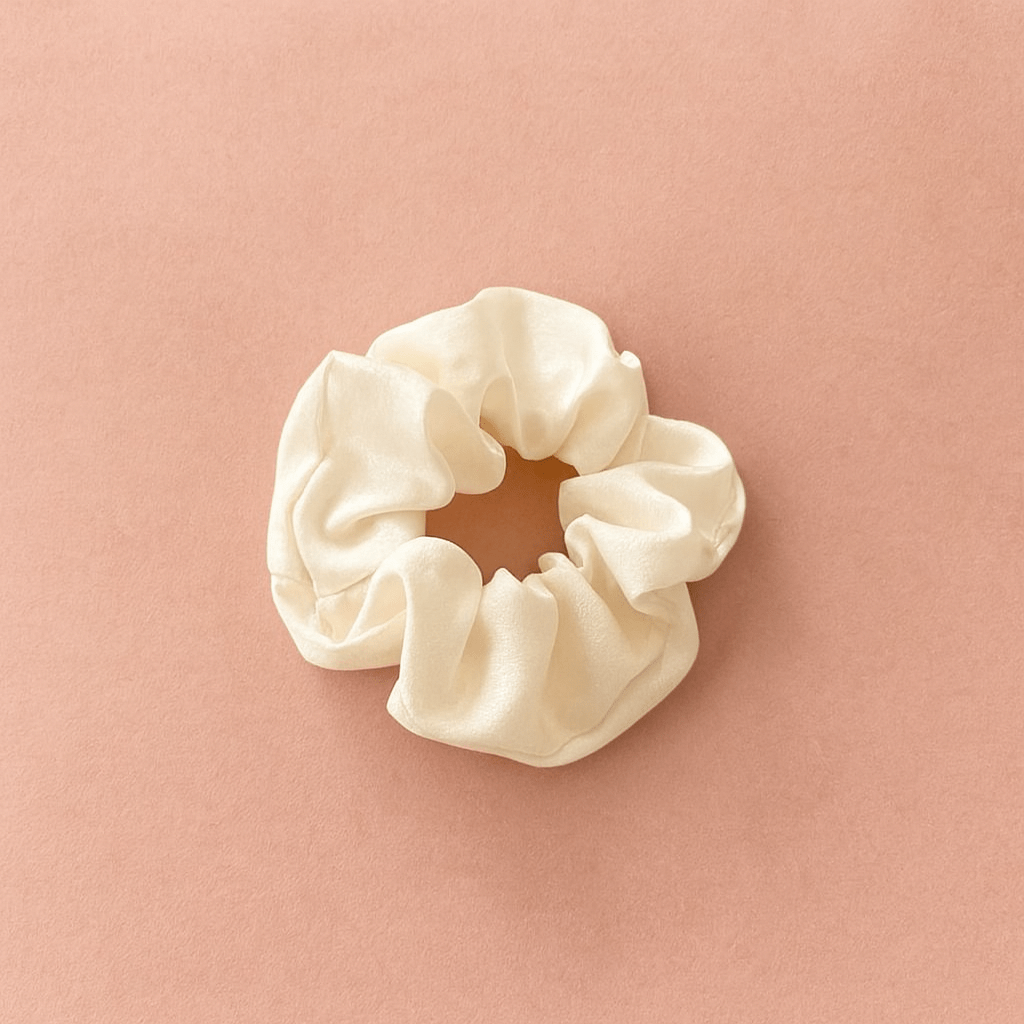 BLUSH & GLOW Beige Élastique à Cheveux SOIE