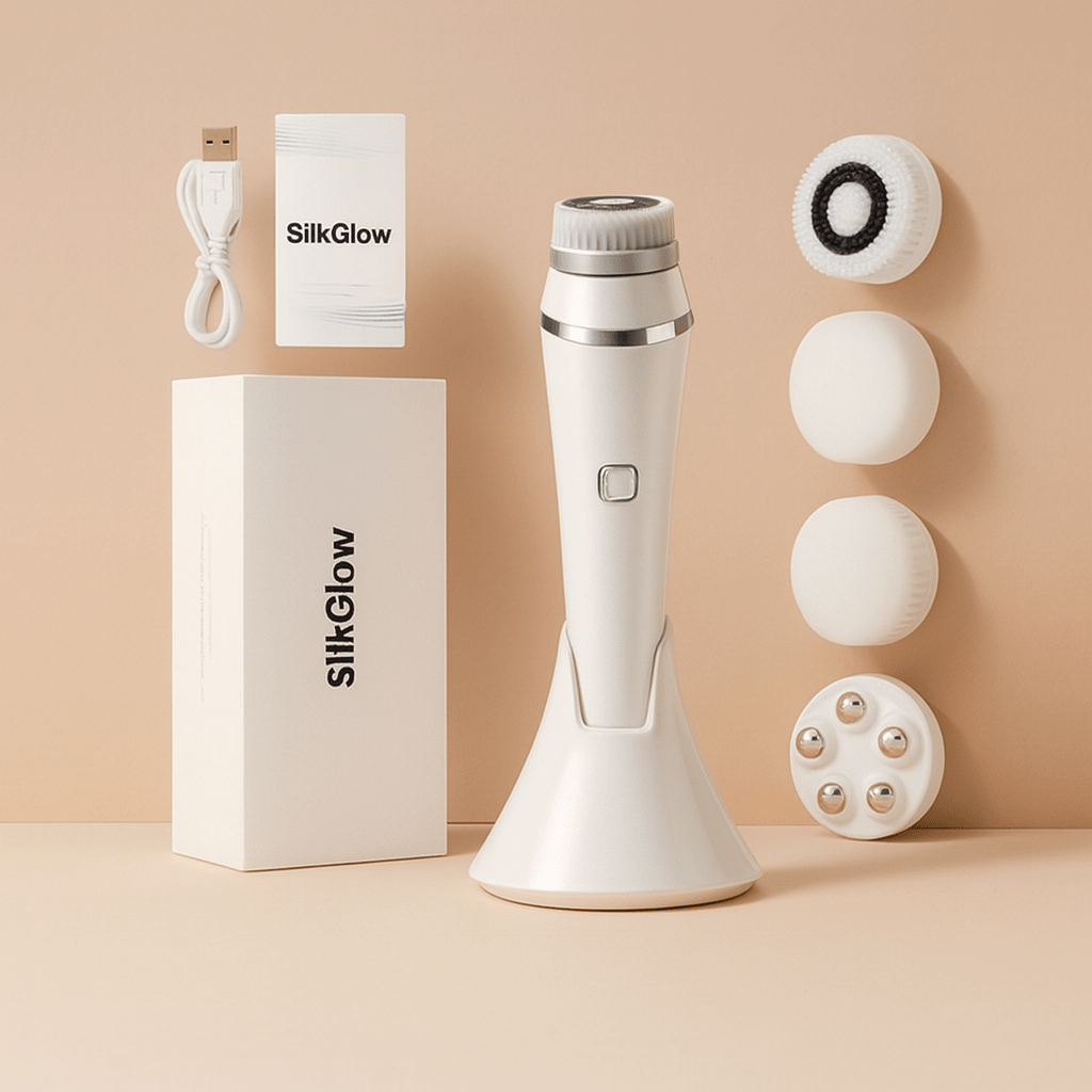 BLUSH & GLOW Blanc Brosse à Visage SilkGlow