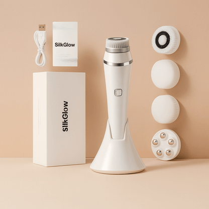 BLUSH & GLOW Blanc Brosse à Visage SilkGlow