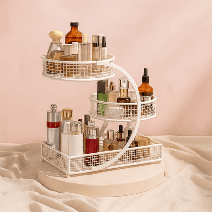 BLUSH & GLOW Blanc Organisateur à Maquillage ARCH