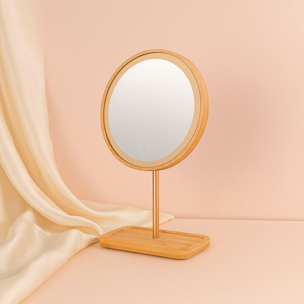 BLUSH & GLOW Carré Miroir Bois LIGHT