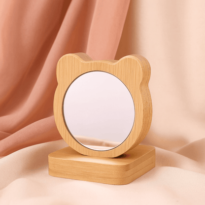 BLUSH & GLOW Chat Miroir en Bois TERRA