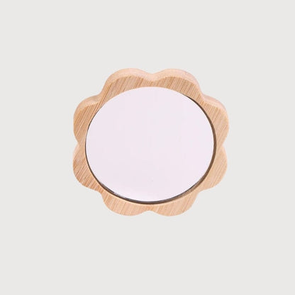 BLUSH & GLOW Fleur Miroir en Bois TERRA