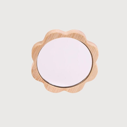 BLUSH & GLOW Fleur Miroir en Bois TERRA