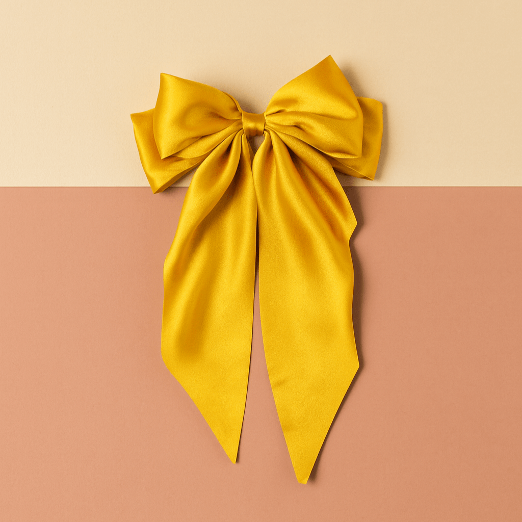 BLUSH & GLOW Jaune Pince à Cheveux BOW'TIE