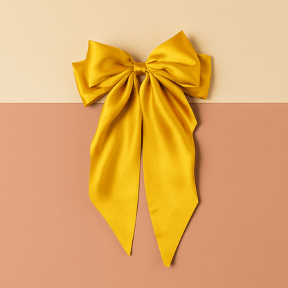 BLUSH & GLOW Jaune Pince à Cheveux BOW'TIE