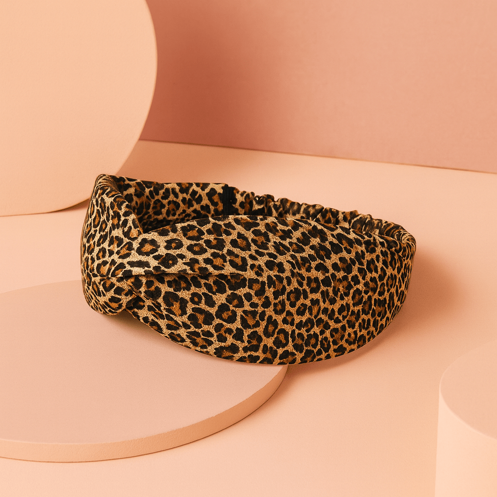 BLUSH & GLOW Leopard Bandeau à Cheveux TWIST