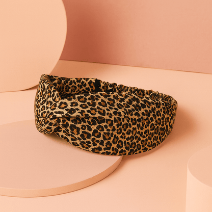 BLUSH & GLOW Leopard Bandeau à Cheveux TWIST