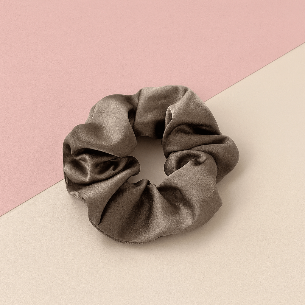 BLUSH & GLOW Marron Élastique à Cheveux SOIE