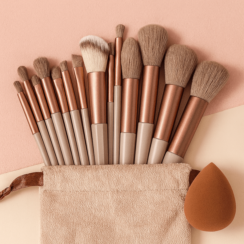 BLUSH & GLOW Marron Kit Pinceaux Maquillage SHADOW