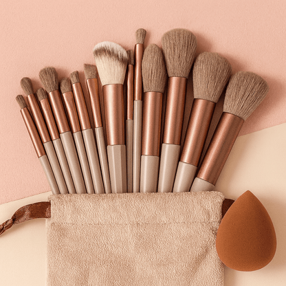 BLUSH & GLOW Marron Kit Pinceaux Maquillage SHADOW