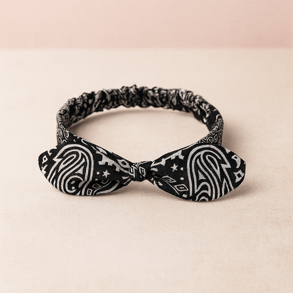 BLUSH & GLOW Noir Bandeau Cheveux SKOOL