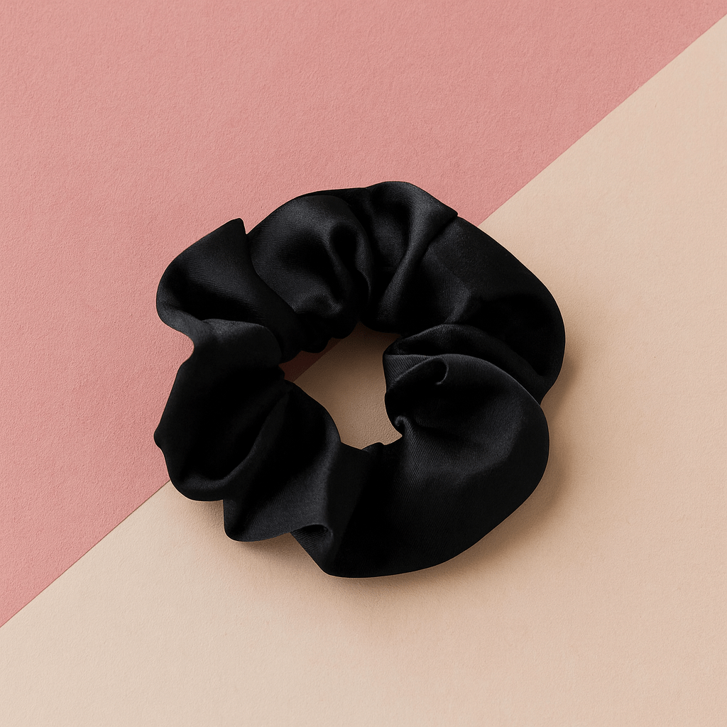 BLUSH & GLOW Noir Élastique à Cheveux SOIE