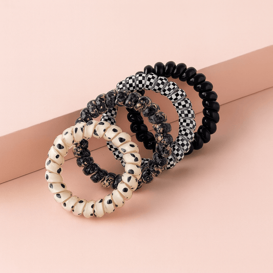 BLUSH & GLOW Noir Élastique à Cheveux TWISTA