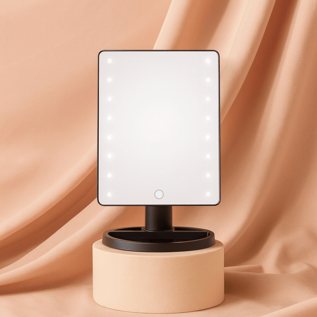BLUSH & GLOW Noir Miroir Led OPALINE