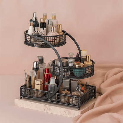 BLUSH & GLOW Noir Organisateur à Maquillage ARCH