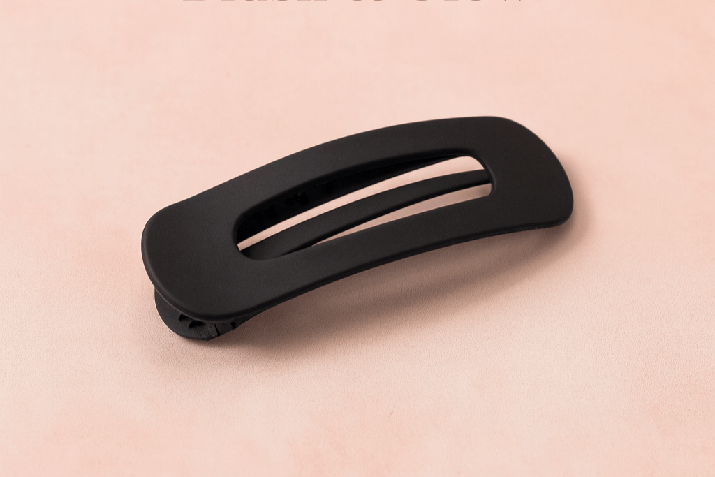 BLUSH & GLOW Noir Pince à Cheveux SILK