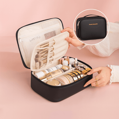 BLUSH & GLOW Noir Trousse à Maquillage CHIC