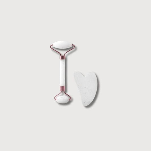 BLUSH & GLOW Quartz Blanc Rouleau de Massage GLOW ROLLER