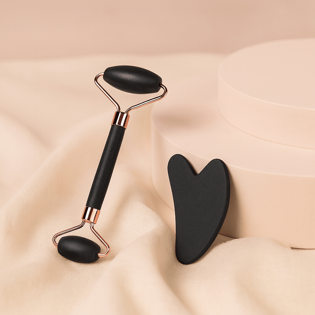 BLUSH & GLOW Quartz Noir Rouleau de Massage GLOW ROLLER