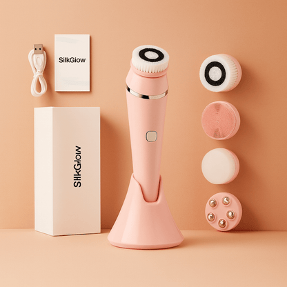 BLUSH & GLOW Rose Brosse à Visage SilkGlow