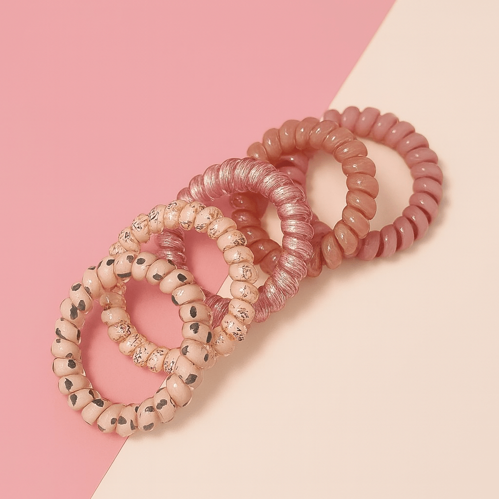 BLUSH & GLOW Rose Élastique à Cheveux TWISTA