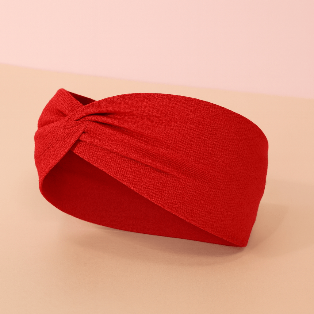 BLUSH & GLOW Rouge Bandeau à Cheveux TWIST