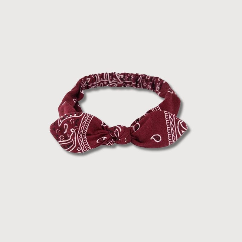 BLUSH & GLOW Rouge Pourpre Bandeau Cheveux SKOOL