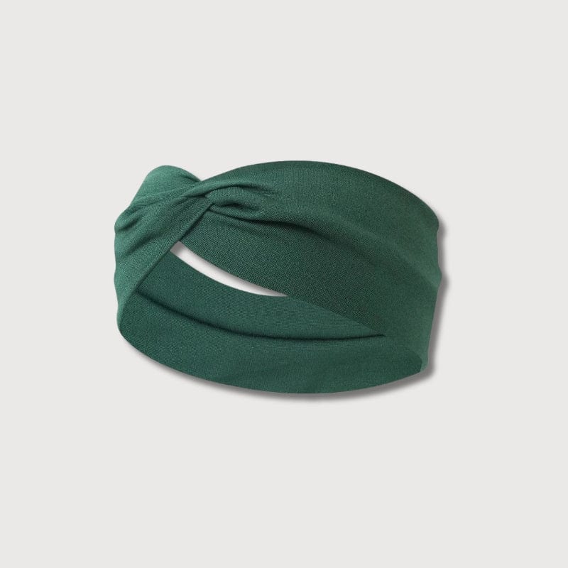 BLUSH & GLOW Vert Bouteille Bandeau à Cheveux TWIST