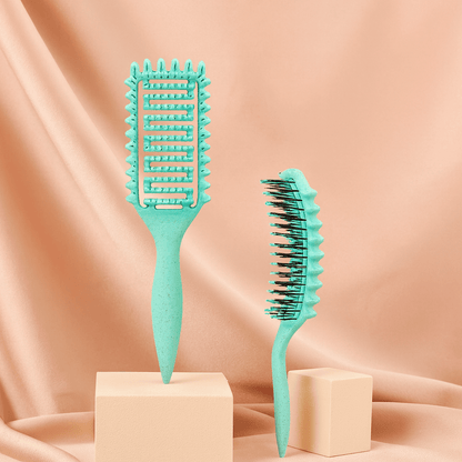 BLUSH & GLOW Vert Brosse à Cheveux CURLY