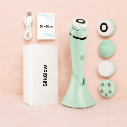 BLUSH & GLOW Vert Brosse à Visage SilkGlow