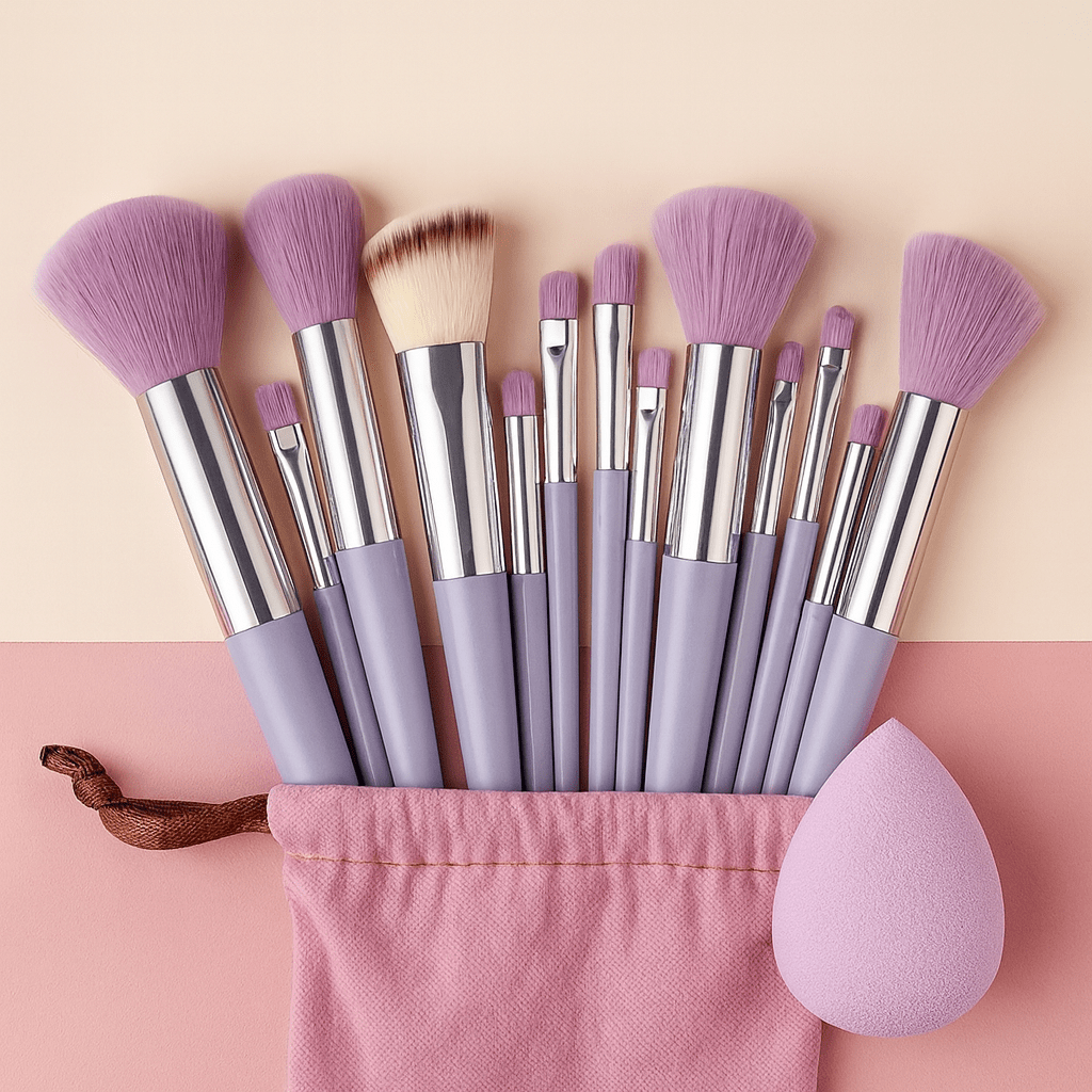 BLUSH & GLOW Violet Kit Pinceaux Maquillage SHADOW