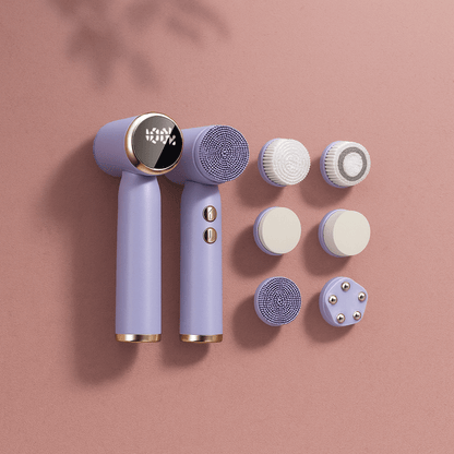 BLUSH & GLOW Violet Poudré Brosse à Visage PureGleam